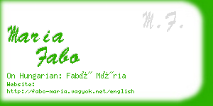 maria fabo business card